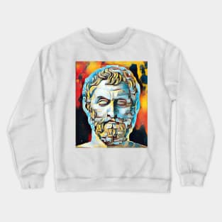 Thales of Miletus Abstract Portrait | Thales of Miletus Artwork 2 Crewneck Sweatshirt